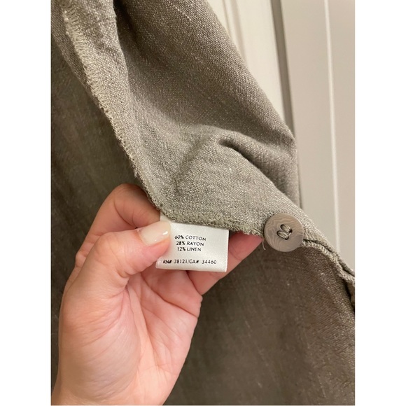 Eileen Fisher Linen Cotton Blend Single Button Jacket - Picture 5 of 6